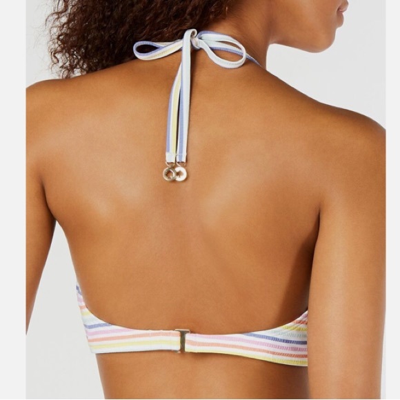 Kate Spade New York High Waist Bikini in Beach Stripe Seersucker Size Me… - Picture 4 of 7